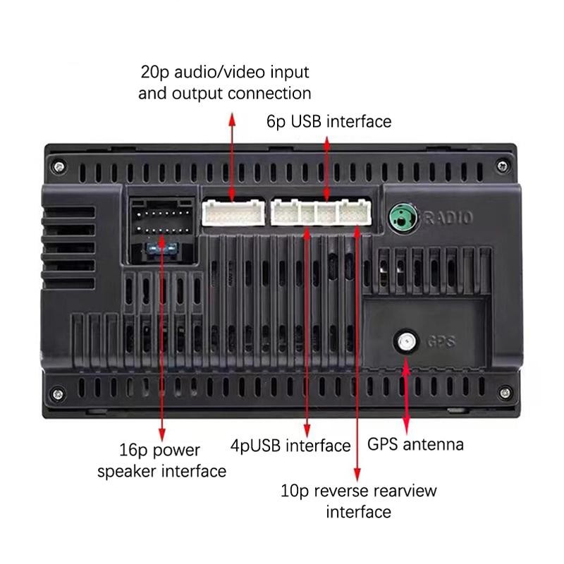 Tmoy Đa Phương Tiện Máy Nghe Nhạc Ô Tô Dây Dây Cắm Kết Nối 6 Pin Dual USB Giao Diện Cáp Adapter Cho Android Radio Navigation TCS