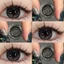 （-0°-800°）🌈ZM 🌈/Set 2 Kính Áp Tròng Màu tím/đen/xám thời trang contact lens hợp lệ 6 tháng YX116