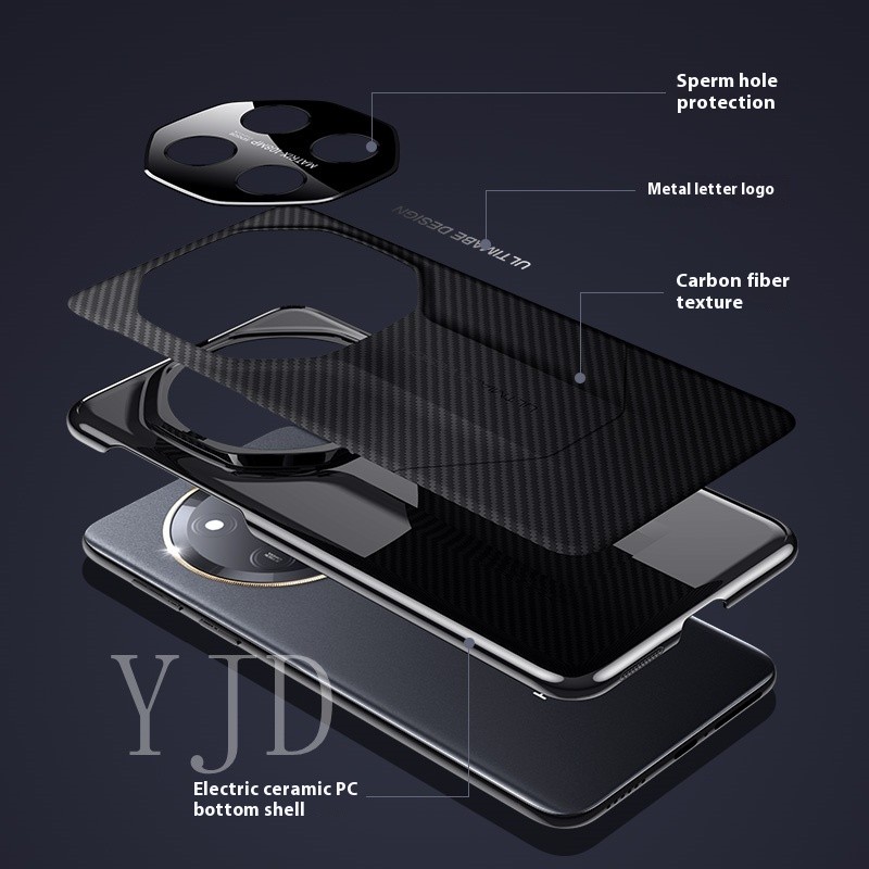 Ốp YJD Cho Honor X9C 5G Vỏ Điện Thoại Chống Rơi Họa Tiết Sợi Carbon Cổ Điển Cao Cấp