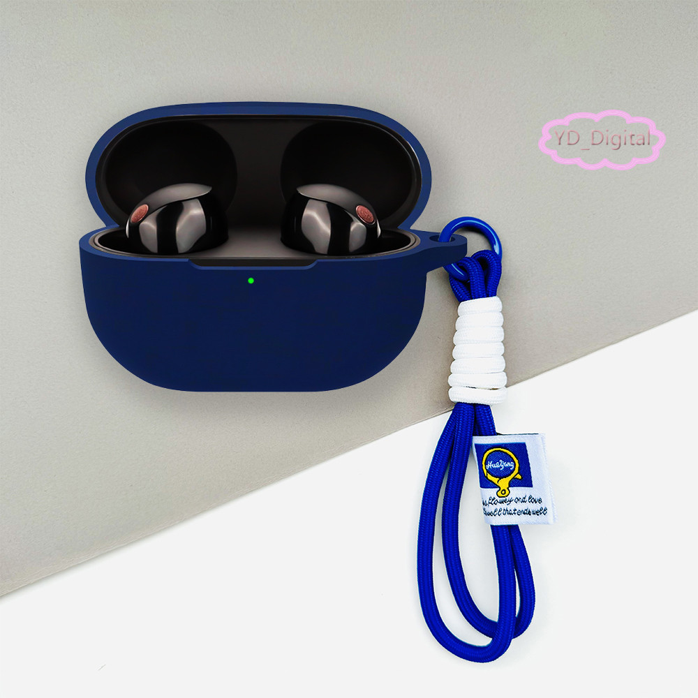 Vỏ silicone cho Sony WF-1000XM5 / WF-1000XM4 chống nước, chống trầy xước, kèm bút vệ sinh, bảo vệ sạc, tích hợp túi đựng
