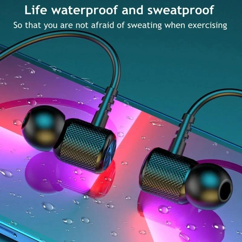[Sẵn sàng] Tai nghe Bluetooth Tai nghe không dây từ tính HIFI Sport Neckband đeo cổ Tai nghe nhét tai Tai nghe Blutooth không dây có Mic