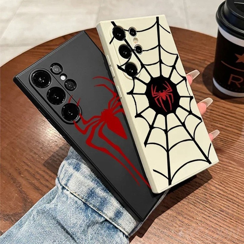 Ốp điện thoại cặp đôi Marvel Spiderman cho Samsung S21 S10 S9 Plus Ultra Note 9 10 20 Ốp lưng silicon siêu lỏng