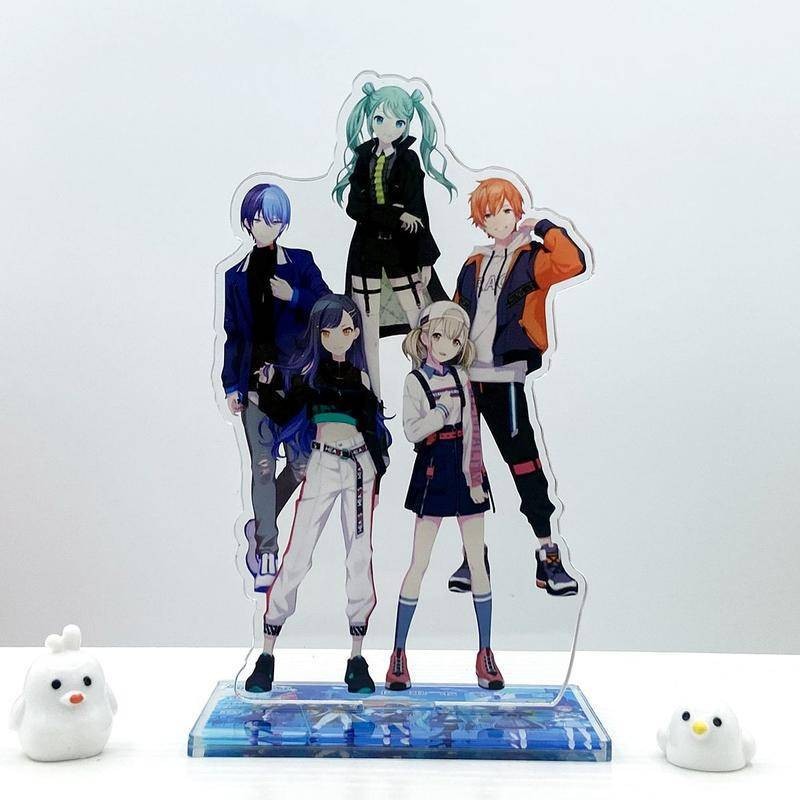 Dự án 12cm Sekai Giai đoạn đầy màu sắc Acrylic Standees Hatsune Miku, Kagamine Rin & Len và các bức tượng nhỏ lấy cảm hứng từ Kamiyama - Món quà lý tưởng cho người hâm mộ