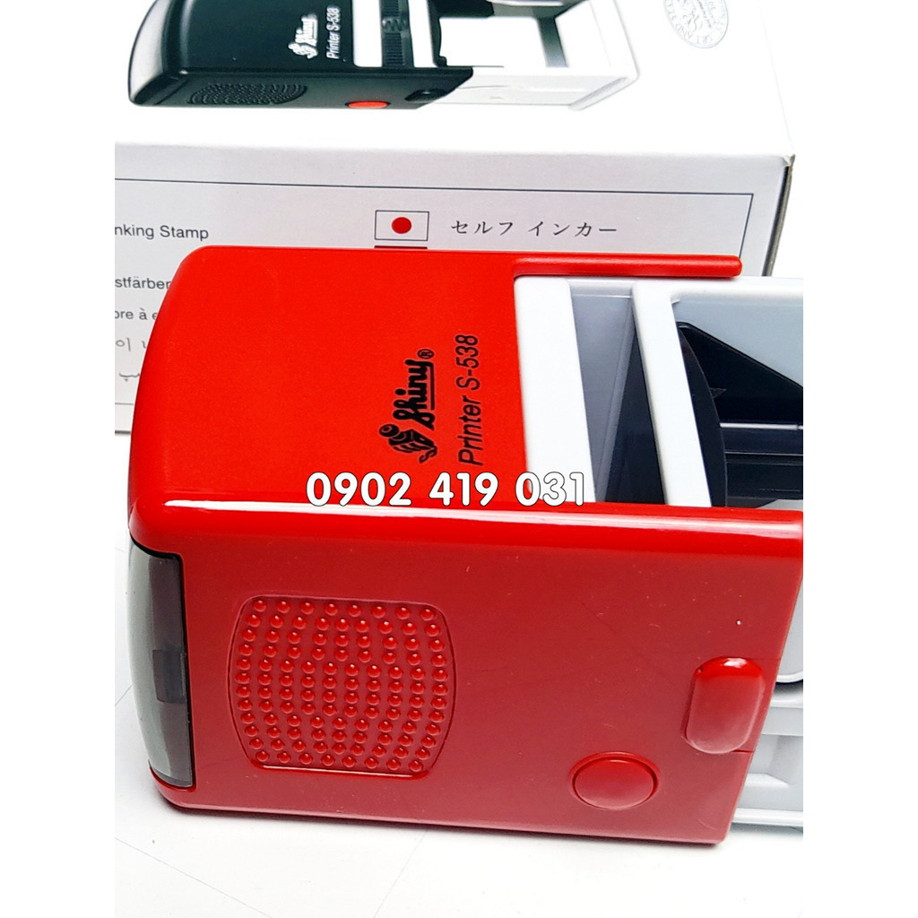 [ HÌNH THẬT] Box Con Hộp Dấu Shiny S-538 & R-538, con dấu công ty ( Không Nội Dung )