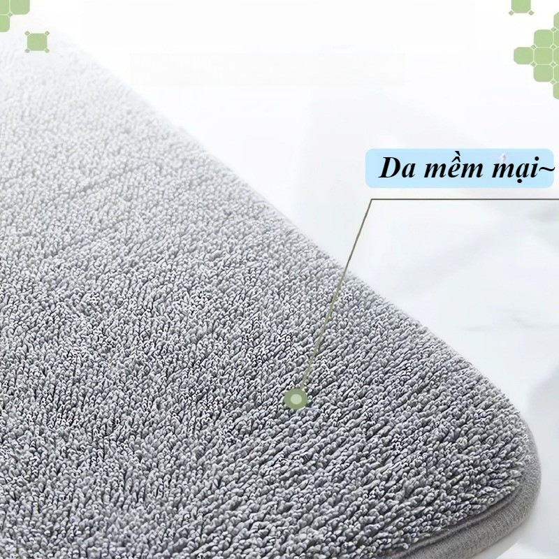 Thảm tắm siêu thấm nước, thảm chống trượt dày, thảm cửa phòng tắm bằng mút hoạt tính nhung san hô