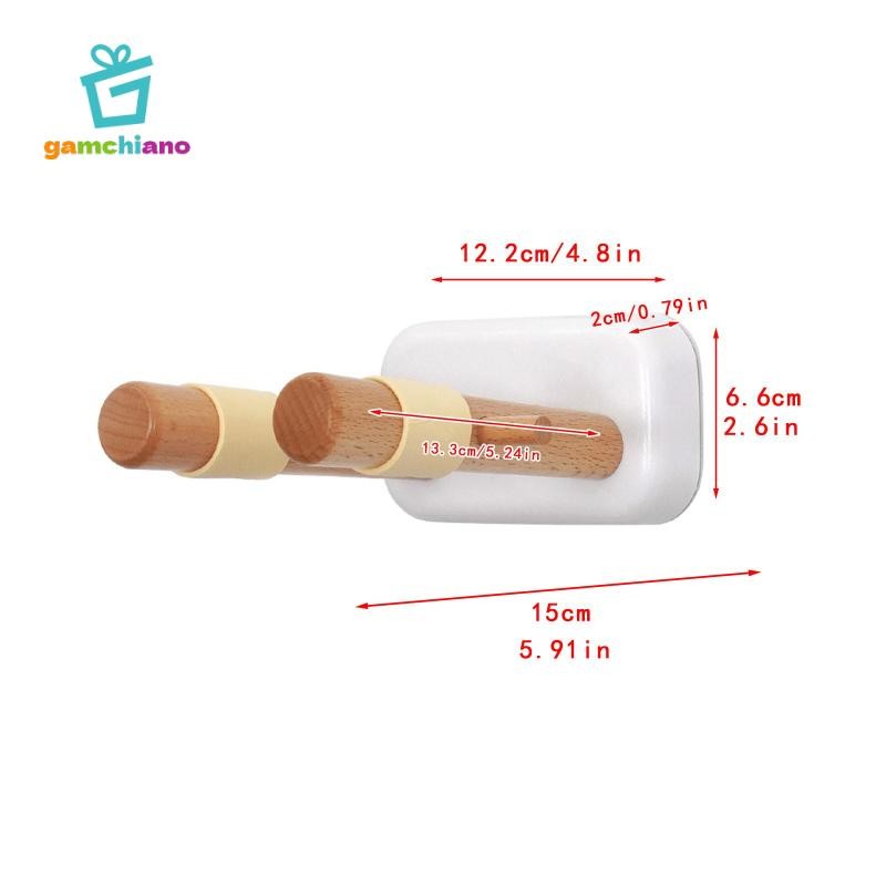 Giá treo tường đàn Guitar, Móc treo đàn Ukulele có ốc vít, Giá đỡ đàn Guitar, Gỗ
