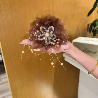 MKYCO Móng Vuốt Tóc Hướng Dương, Tua Rua Lấp Lánh Cá Mập Kẹp Tóc, Retro Lưới Đuôi Ngựa Kẹp Tóc Phụ Kiện Tóc