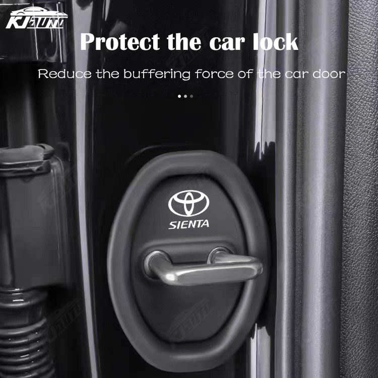 Toyota Sienta Khóa Cửa Ô Tô Bao Bảo Vệ Trang Trí Cửa Shock Pad Phụ Kiện Silicon