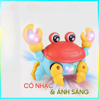 Đồ Chơi Con Cua Chạy Pin – Có Nhạc và Đèn Phát Sáng, Cua Bò Ngang Vui Nhộn Cho Bé
