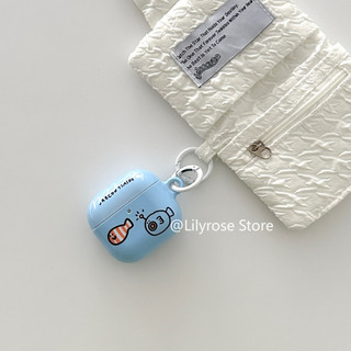 Hộp đựng tai nghe cá cho AirPods 4 [2024] AirPods Pro2 Pro 3 2 1 Vỏ tai nghe không dây Apple màu xanh IMD