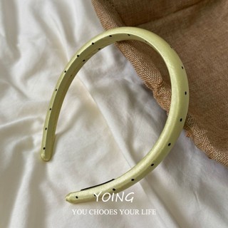 Yoing / Xuân Hè Ngọt Ngào Màu Trơn Cổ Điển Chấm Bi Băng Đô Thời Trang Hàn Quốc Phụ Kiện Tóc Phù Hợp