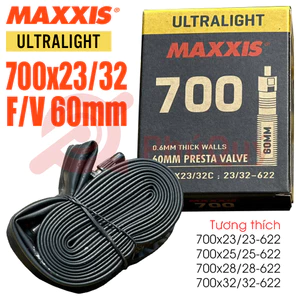 Ruột SĂM MAXXIS ULTRA LIGHT SIÊU MỎNG 700x23/32 FV 60 mm (73gr)
