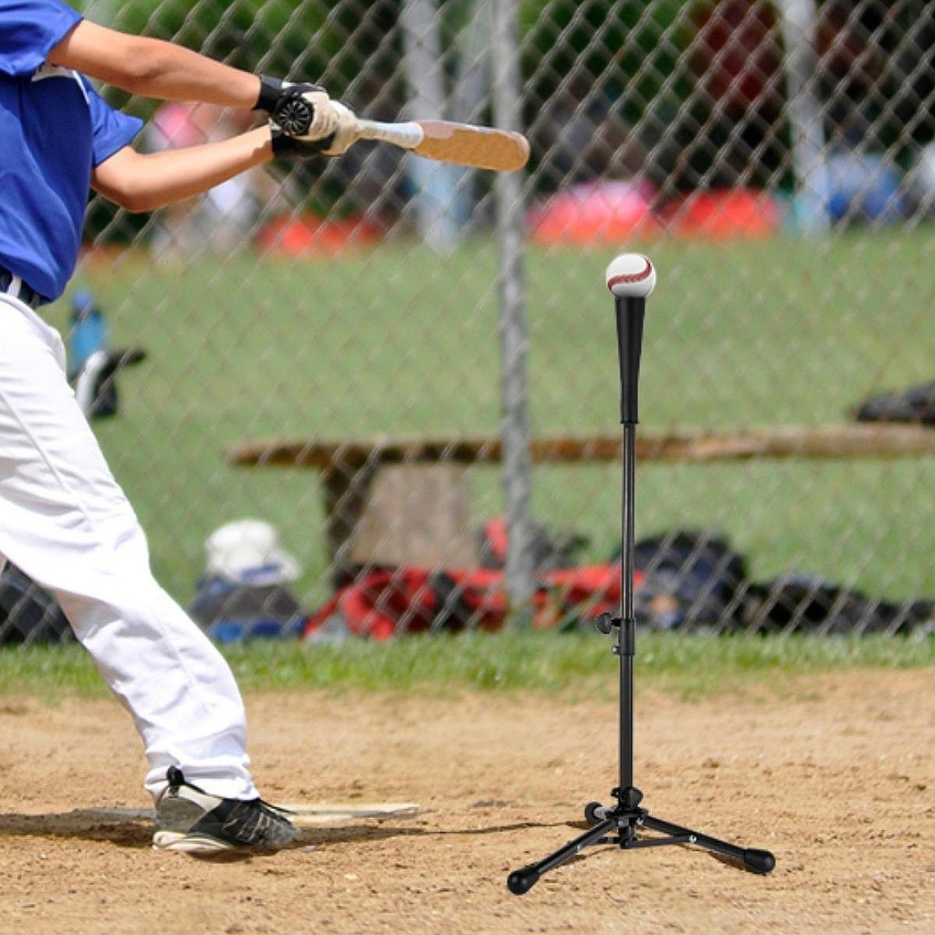 Áo thun bóng chày Batting Tee gấp có túi lưu trữ Giá đỡ có thể điều chỉnh Giá đỡ 15 inch đến 32 inch để tập thể dục trong nhà