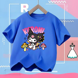 2025 Kuromi Và My Melody Bé Gái Áo Thun Nữ Tay Ngắn Anime Dễ Thương Tee Trẻ Em Hoạt Hình Trang Phục