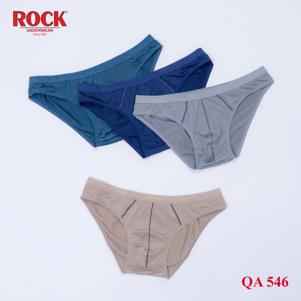 Combo 10 quần lót nam cao cấp ROCK QA546 thun lạnh 4 chiều mát mẻ, co giãn tốt, ôm sát