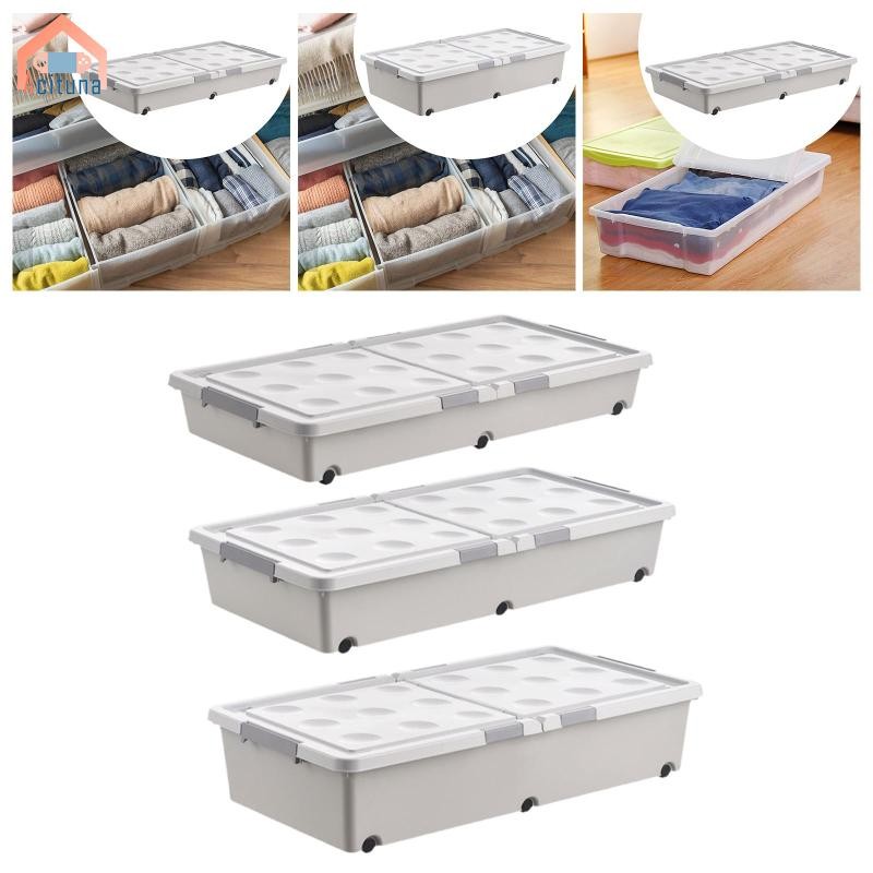 Dưới Giường Hộp Bảo Quản Có Nắp Chống Bụi Đa Năng Dung Tích Lớn Tổ Chức Cho Chăn Quần Áo Khăn Chăn