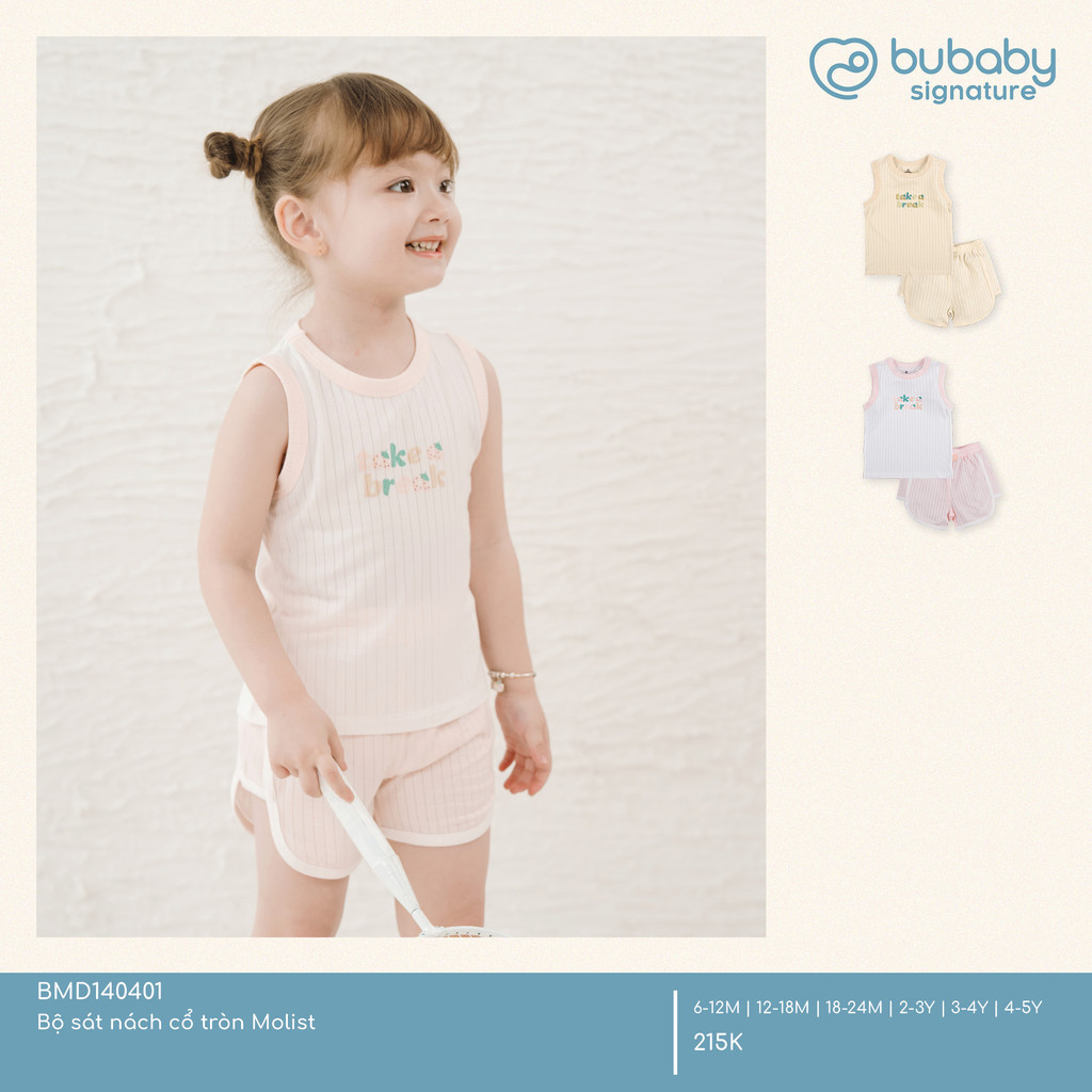 Bubaby (6M-5Y) Bộ sát nách cổ tròn Molist - BMD140401| Quần áo BU Baby ...