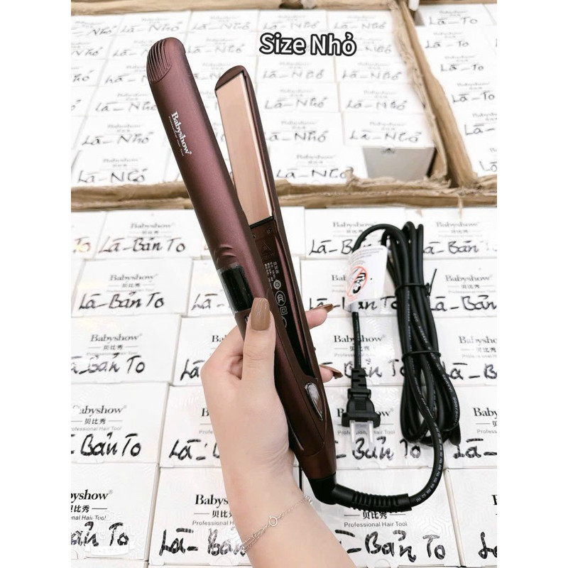 Hàng hot-Máy kéo (duỗi) tóc Babyshow, hàng nội địa Trung. Nhiệt độ điện tử nóng nhanh, lưỡi sứ bảo vệ tóc.
