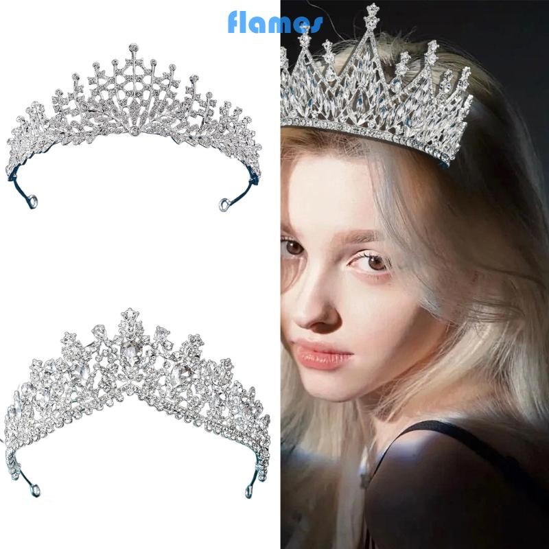 FL Độ bền Kim cương giả Băng đô nữ sành điệu Vai trò đóng vương miện cho cô dâu và các bữa tiệc