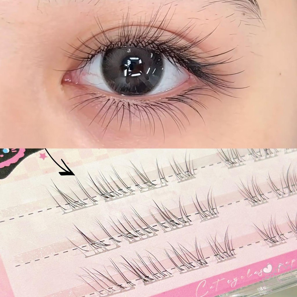 IOIIK 3/6/10 hàng--C Curl Lông mi dưới thực tế Cụm mi riêng lẻ Lông mi để mua sắm Hẹn hò Sử dụng hàng ngày Khuôn mặt tự nhiên và nhẹ