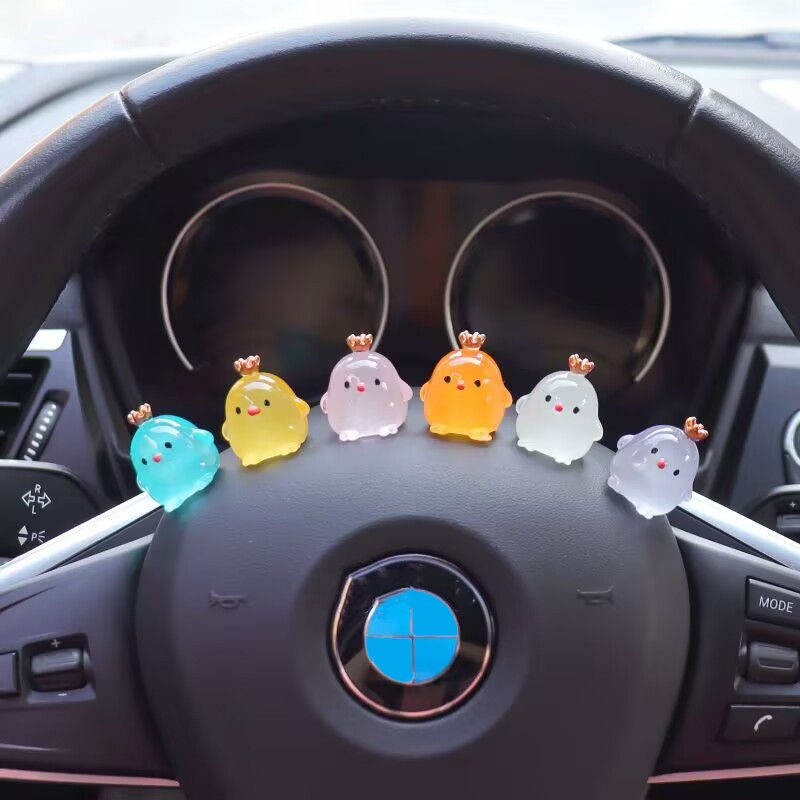 6 Chiếc Vui Nhộn Dạ Quang Thái Gà Con Xe Dash Trang Trí Xe Phía Sau Gương Trang Trí Phụ Kiện Nội Thất Cho Văn Phòng Tại Nhà