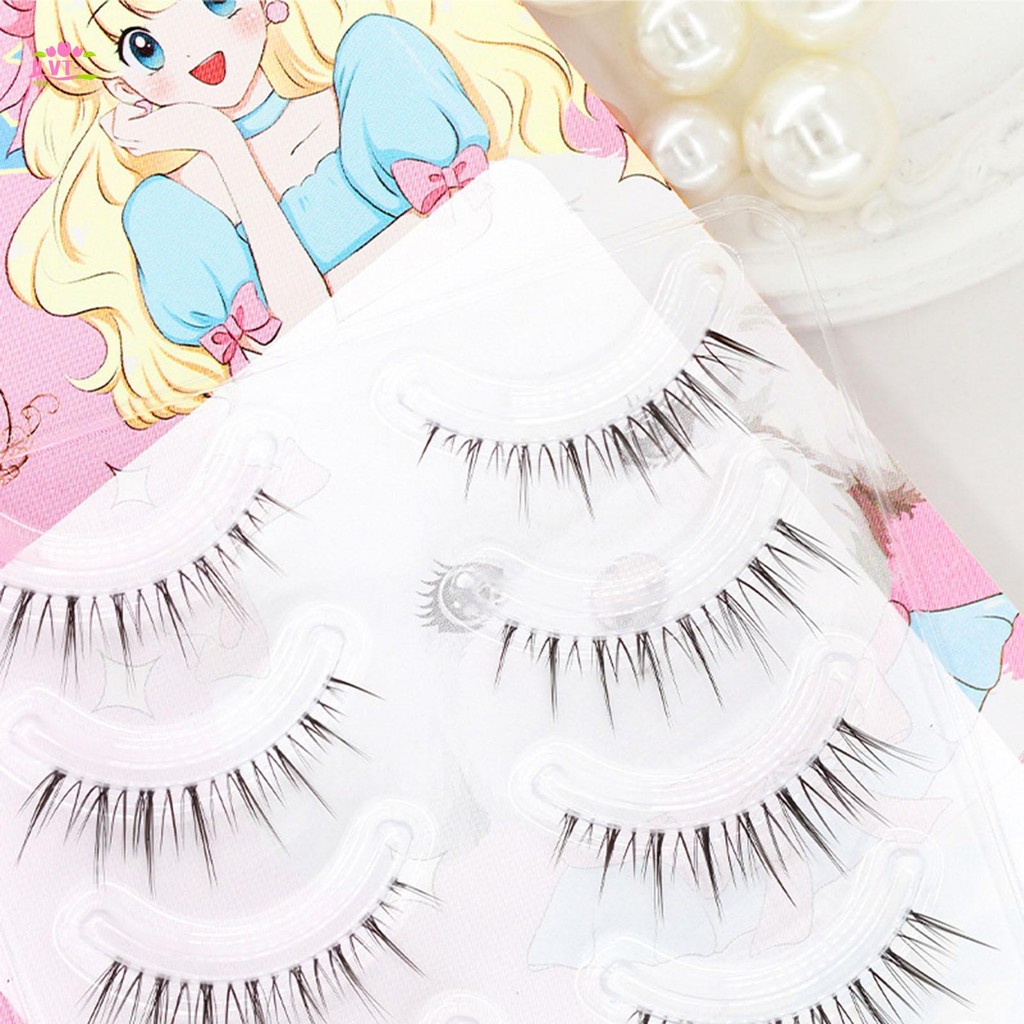 Nhìn tự nhiên Dây mỏng Wispy Lông mi nữ Mô phỏng Lông mi giả