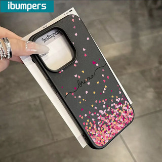 ibumpers Ốp Lưng iPhone Xinh Đơn Giản Mưa Cánh Hoa Hình Trái Tim Họa Tiết Da Ốp Điện Thoại Dày Dặn Silicon Mềm Chống Sốc Chống Bẩn Cho Iphone 16 15 14 12 13 11 Pro Max IP 7 8 Plus X XS XR