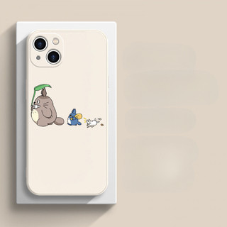 Ốp điện thoại sáng tạo My Neighbor Totoro cho iPhone16 / 15 / 14 / 12 / 11 / 13 PRO MAX / PLUS / Mini / X XS XR 6 / 7 silicon lỏng bảo vệ toàn diện vỏ mềm chống rơi chống sốc