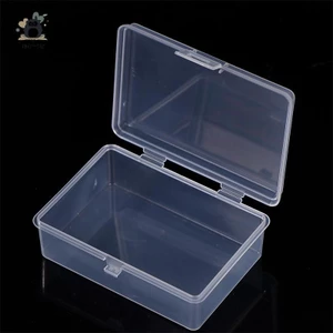 Hộp đựng thẻ nhựa bán trong suốt nhỏ Thư mục Hộp đựng đồ trang sức lật mờ Phụ kiện lưu trữ Sắp xếp hộp đóng gói Mới