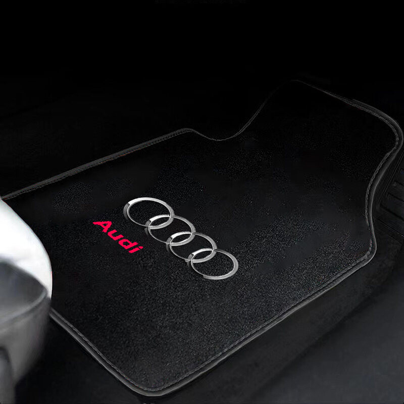 4 Thảm Flannel Thảm Lót Sàn Ô Tô Chống Trơn Trượt Cho Xe Audi A3 A4 A5 A6 A8 Q3 Q5 Q7