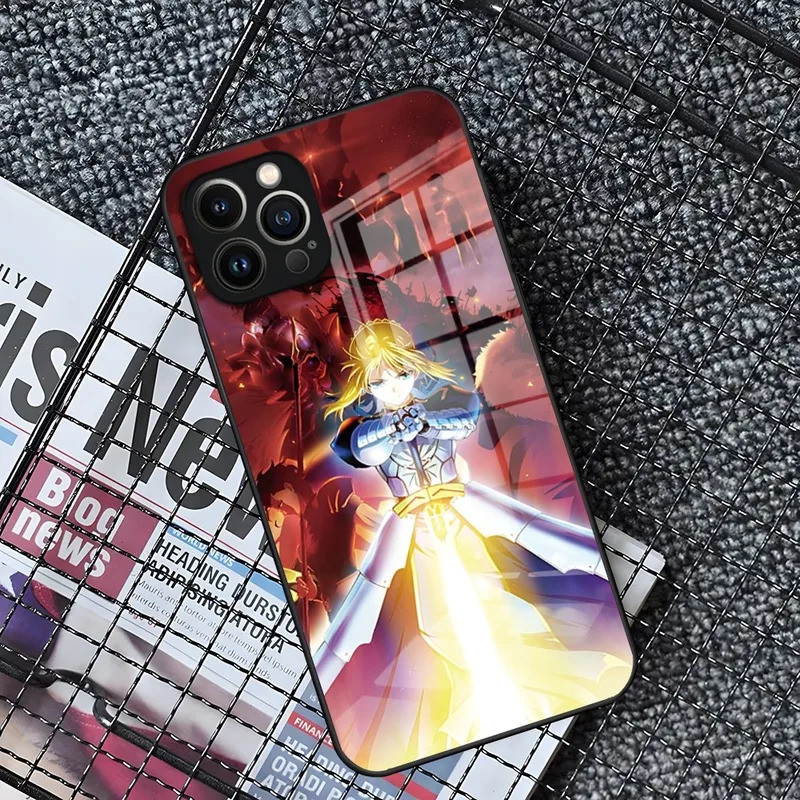 BK-1 Fate stay night Ốp Lưng Điện Thoại iPhone 17,15 14 Pro 11 13 12 Mini XS XR Max 6 8 7 Plus SE Kính Thiết Kế Sang Trọng Cove