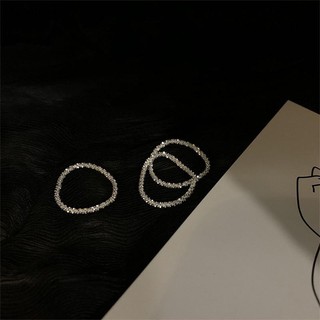 Queenten Sang Trọng Tối Giản Màu Bạc Sáng Bóng Nhẫn Dành Cho Nữ Có Thể Điều Chỉnh Nhẫn Cá Tính Mỹ Thời Trang Trang Trang Sức Tiệc Cưới Quà Tặng QT