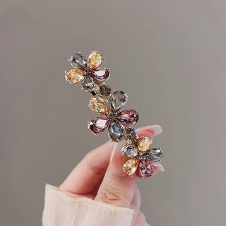 Mauropoli [Sẵn Sàng] Tính Khí Nữ Hàn Quốc Cao Cấp Pha Lê Kẹp Tóc Mẹ Phong Cách Nửa Tie Tóc Kim Cương Giả Mũ Đội Đầu Kẹp Tóc Đầu Sau Kẹp Mùa Xuân