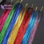 200 sợi Tóc lấp lánh ba chiều Phần mở rộng Thiếc 90cm Nữ Hippie [Mới]