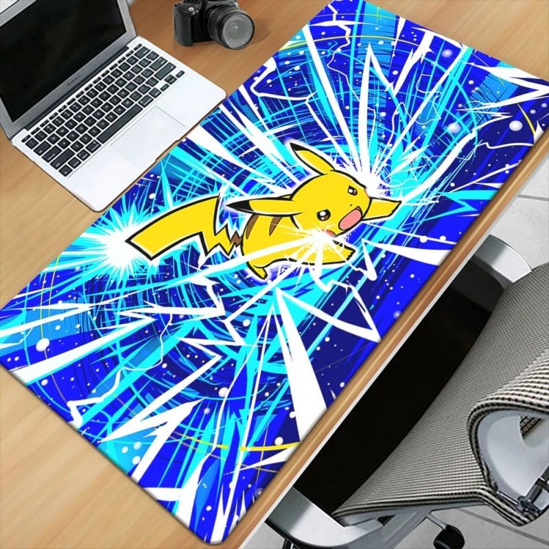 Pokemon Hoạt Hình Dễ Thương In HD Chơi Game Mousepad Khóa Máy Tính Cạnh Cao Su Tự Nhiên Thể Thao Điện Tử Bàn Miếng Lót Chuột Lớn