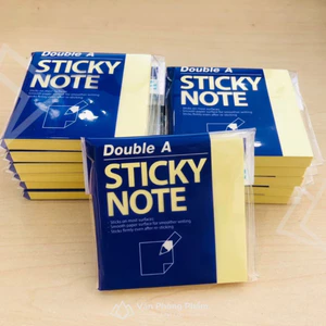 Giấy note, giấy ghi chú, giấy nhớ vuông 3x3 Doubla A vàng