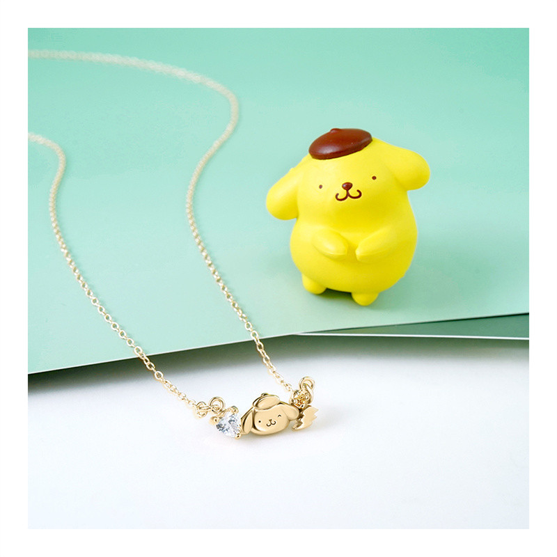 Love & Peace Series-Pompompurin Pudding Dog Vòng Cổ Mặt Dây Chuyền Hoạt Hình Dễ Thương Cô Gái Quà Tặng Sinh Nhật
