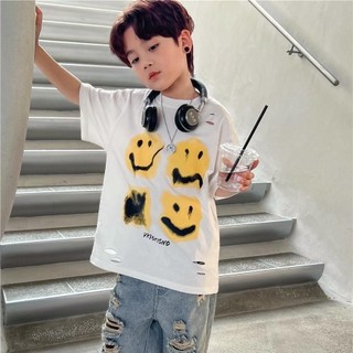 APMC01 - Áo Phông Mặt Cười Cho Bé Từ 11-36kg Chất Đẹp QC Cổ tròn Cotton chính phẩm nặng tay