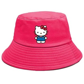 Hello Kitty Mũ Xô Mũ Trẻ Em Mùa Hè Mặc Hoạt Hình Mũ Câu Cá Du Lịch Đi Biển Mũ Chống Nắng