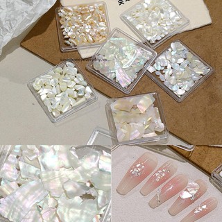 [savemoneyeveryday] 1 Hộp Aurora Flakes Abalone Nails Charm Mỏng Tự Nhiên Không Đều Lát Đá Sequin Làm Móng Tay Nghệ Thuật Trang Trí Salon DIY [vn]