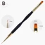Bộ cọ lót móng tay nghệ thuật sọc kiểu Pháp Mẹo bút vẽ dòng siêu mỏng Dual End Uv Gel Paing Brush Dụng cụ làm móng tay VN