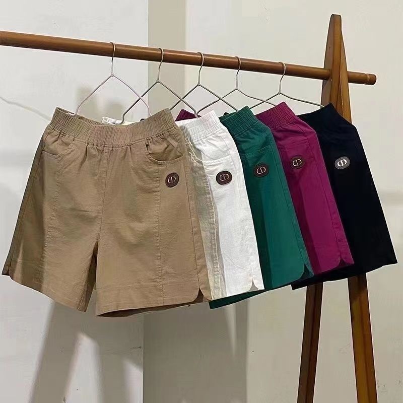 Quần short nữ mùa hè dáng rộng Quần chữ A thời trang eo cao Hàn Quốc