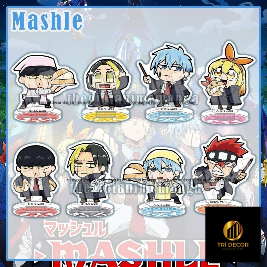 (3CM) Mô hình standee MASHLE: MAGIC AND MUSCLES ver PHÉP THUẬT mica acrylic anime chibi trang trí góc làm việc