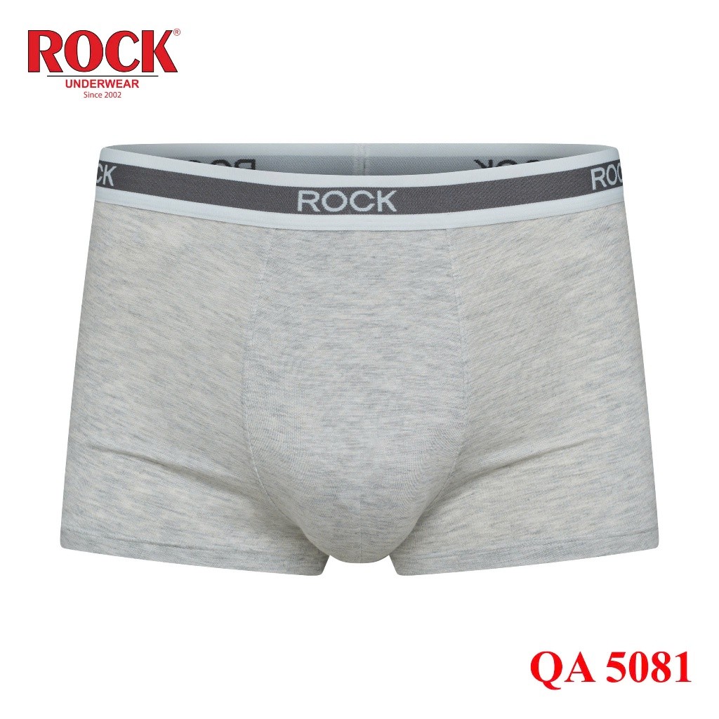 Quần lót nam boxer trơn ROCK QA 5081 vải cotton mềm bảng lưng to