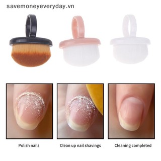 [savemoneyeveryday] Móng tay nghệ thuật Bàn chải chống bụi Bàn chải khóa Gel hình bầu dục Làm sạch bụi Trang điểm Bàn chải hình vòng Dụng cụ làm móng tay [vn]