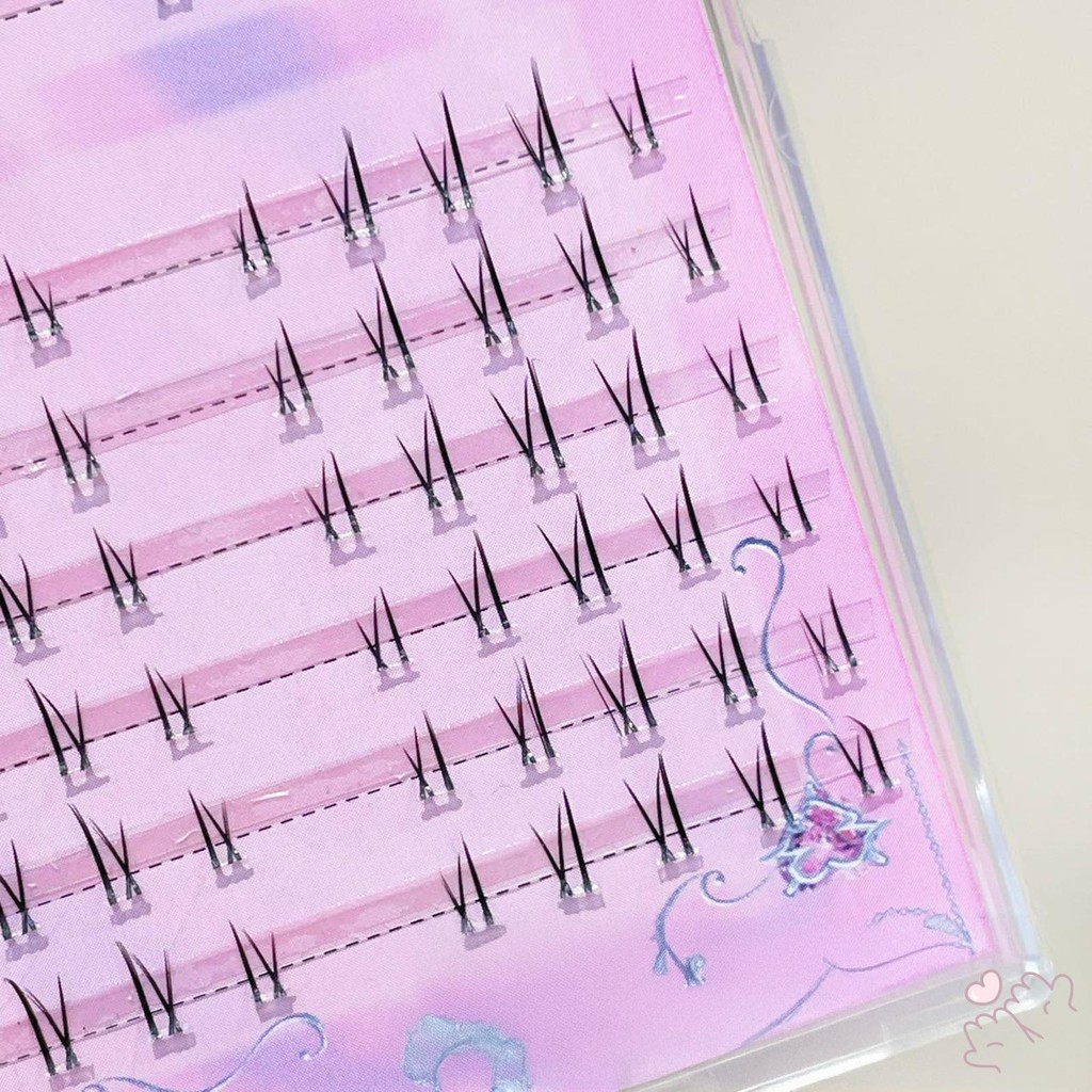 Phần mở rộng lông mi phía dưới 5-7mm Wispy Cụm nối mi thoải mái cả ngày và đêm
