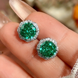 Châu Âu Mỹ ins Kim Cương Phong Cách Mới Ngọc Lục Bảo Nhiều Màu Sắc Kho Báu Phù Hợp Với Nữ