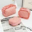 Túi trang điểm AFTEROF, Túi lưu trữ cọ trang điểm đa chức năng thiết kế Quilted, Dễ thương có dây kéo Túi vệ sinh du lịch họa tiết kẻ sọc di động dành cho bé gái Sử dụng du lịch Lưu trữ vệ sinh