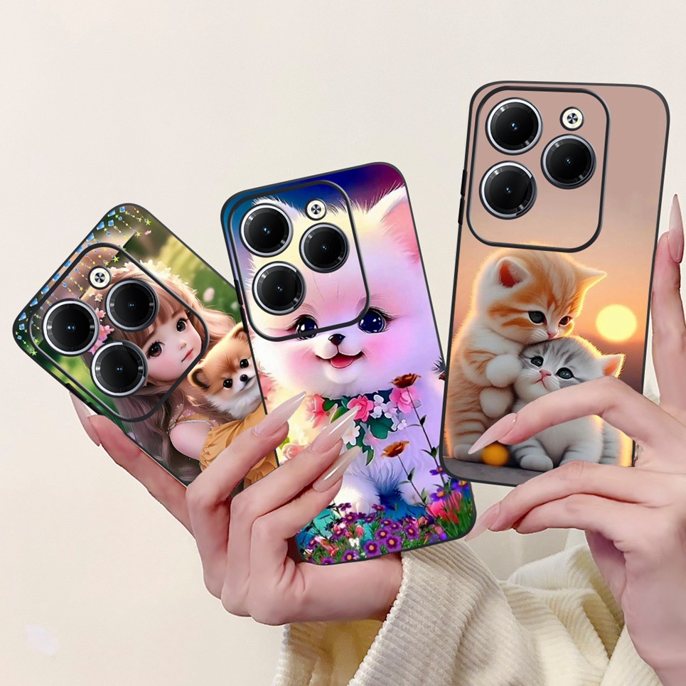 Ốp điện thoại Tecno Spark 20 Pro Spark 20C 20 Pro + Phong cách mát mẻ Vỏ điện thoại họa tiết rồng hổ màu đen silicon mềm Spark20 20Pro