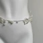 Moonlight Lily Waist Chain Flower Silver Pearl Belt Cummerbund Necklace Sweater Chain Design Accessories 2024 New gms9